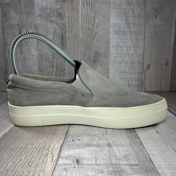 Steve Madden Women's Gills Platform Suede Leather Shoes Slip-On Gray Size 5.5 M - Picture 6 of 13